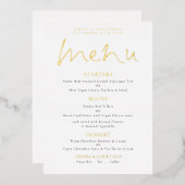Carte de menu de mariage en écriture élégante avec (Recto/Verso)