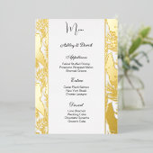Carte de menu de mariage en feuille d'aluminium (Debout devant)
