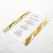 Carte de menu de mariage en feuille d'aluminium (Rotation)