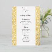 Carte de menu de mariage en feuille d'aluminium (Debout devant)