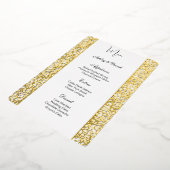 Carte de menu de mariage en feuille d'aluminium (Rotation)
