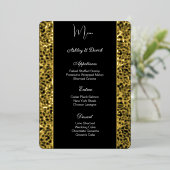 Carte de menu de mariage en feuille d'aluminium (Debout devant)