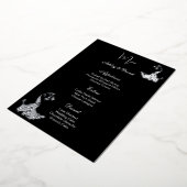 Carte de menu de mariage en feuille de paon (Rotation)