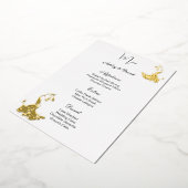 Carte de menu de mariage en feuille de paon (Rotation)