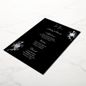 Carte de menu de mariage en feuille de rose (Rotation)