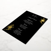 Carte de menu de mariage en feuille de rose (Rotation)