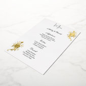 Carte de menu de mariage en feuille de rose (Rotation)