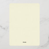Carte de menu de mariage en feuille de rose (Verso)