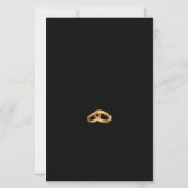 Carte de menu de mariage en or noir (Dos)