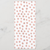 Carte de menu de mariage en rose gold moderne amou (Dos)