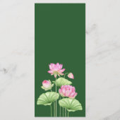 Carte de menu de mariage fleur de lotus (Dos)