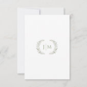 Carte de Menu de Mariage Fleur de Pivoine Rose Bla (Dos)