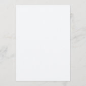 Carte de menu de mariage floral bleu poussiéreux (Dos)