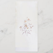 Carte de Menu de Mariage Floral Bohème (Dos)
