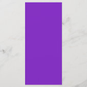 Carte de menu de mariage floral moderne violet lig (Dos)