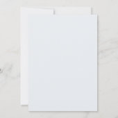 Carte de menu de mariage florale bleu poussiéreux (Dos)