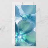 Carte de menu de mariage florale bleue moderne (Dos)