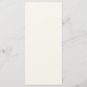 Carte de menu de mariage florale Boho Luxe Pampas (Dos)