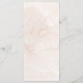 Carte de Menu de Mariage Florale Rose Boho Blush (Dos)