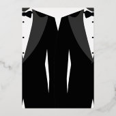 Carte de menu de mariage gay en véritable feuille  (Verso)