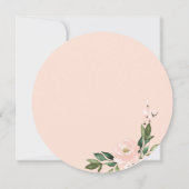 Carte de menu de mariage géométrique rose blush ro (Dos)