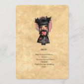 Carte de menu de mariage Gothic Doll (Devant)