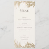 Carte de Menu de Mariage Herbe de la Pampa (Devant)