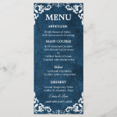Carte de Menu de Mariage Mexicain Rustique (Devant)