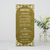 Carte de Menu de Mariage Mexicain Rustique (Debout devant)