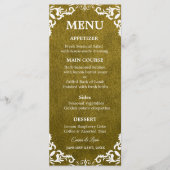 Carte de Menu de Mariage Mexicain Rustique (Devant)