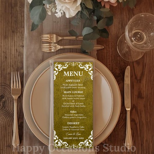 Carte de Menu de Mariage Mexicain Rustique