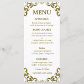 Carte de Menu de Mariage Mexicain Rustique (Devant)