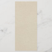 Carte de menu de mariage minimal rustique Kraft na (Dos)