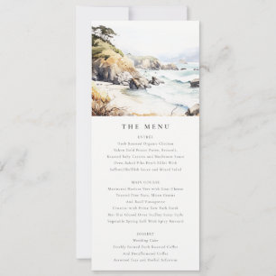 Carte de menu de mariage paysage Big Sur, Californ