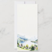Carte de menu de mariage paysage Lungern Suisse (Dos)