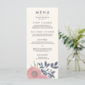 Carte de menu de mariage personnalisée pour les pa (Debout devant)