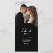 Carte de menu de mariage photo simple et moderne (Dos)