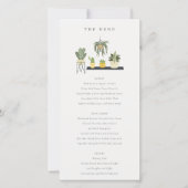 Carte de menu de Mariage Plante Succulent Poted Le (Devant)
