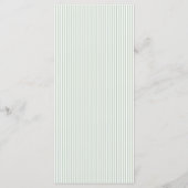 Carte de menu de mariage rayée vert sauge (Dos)