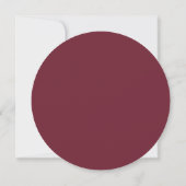 Carte de menu de mariage rond Cercle de citrouille (Dos)