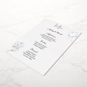 Carte de menu de mariage Rose Foil (Rotation)