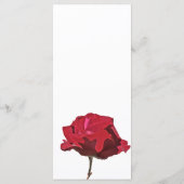 Carte de menu de mariage Rose Rouge (Dos)