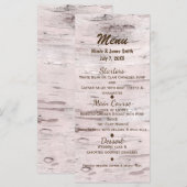 Carte de menu de mariage rustique en forme d'arbre (Devant / Derrière)