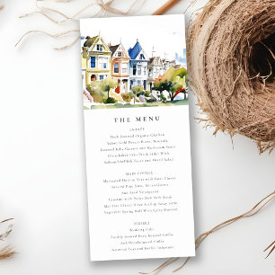 Carte de menu de mariage San Francisco Painted Lad