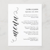 Carte de Menu de Mariage Script Élégant et Fancy p (Devant)