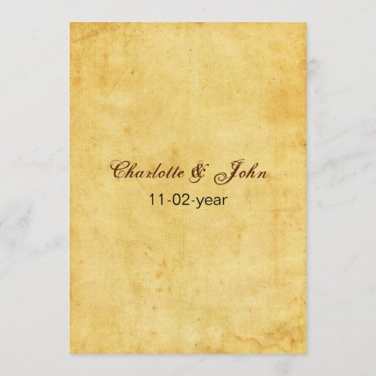 carte de menu de mariage seashell beach rustique (Dos)