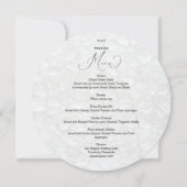 Carte de menu de mariage simple blanc (Devant)