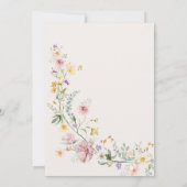 Carte de menu de mariage Soft Fleur sauvage enchan (Dos)