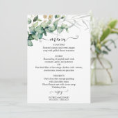 Carte de Menu de Mariage Végétal Chic Rustique (Debout devant)