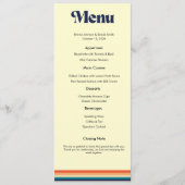 Carte de menu de mariage Vintage Vibes (Devant)